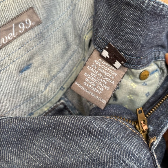 Anthropologie Level 99 Blue Wide Leg Jeans Size 28 - Picture 4 of 7